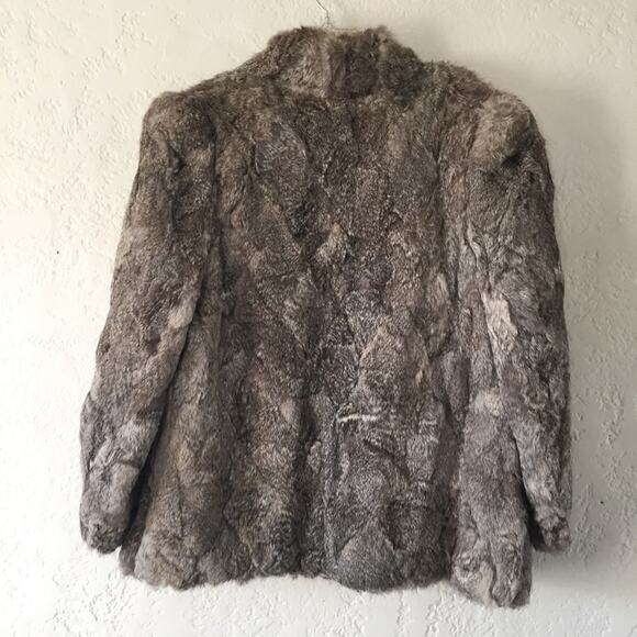 Rabbit fur jacket winter coat vintage Mob Wives Wife Formal Dress Up Luxurious - Picture 2 of 8